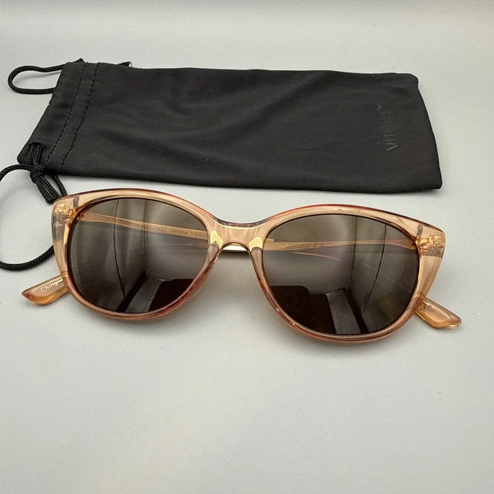 VITENZI Authentic Full Sun-Readers Sunglasses Cat Eye Tinted Verona in Champane